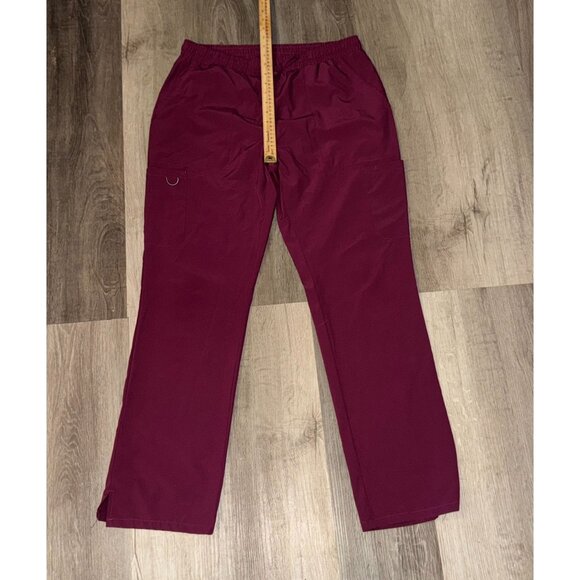 Stat Medical Wear Burgundy Scrub Pants L 96% Polyester/4% Spandex - Picture 7 of 7